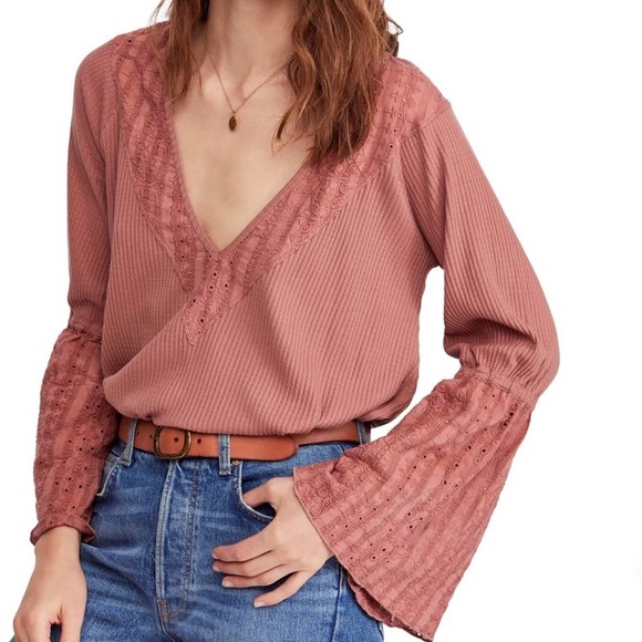 Free People Tops - FREE PEOPLE Parisian Nights Bell Sleeve Top